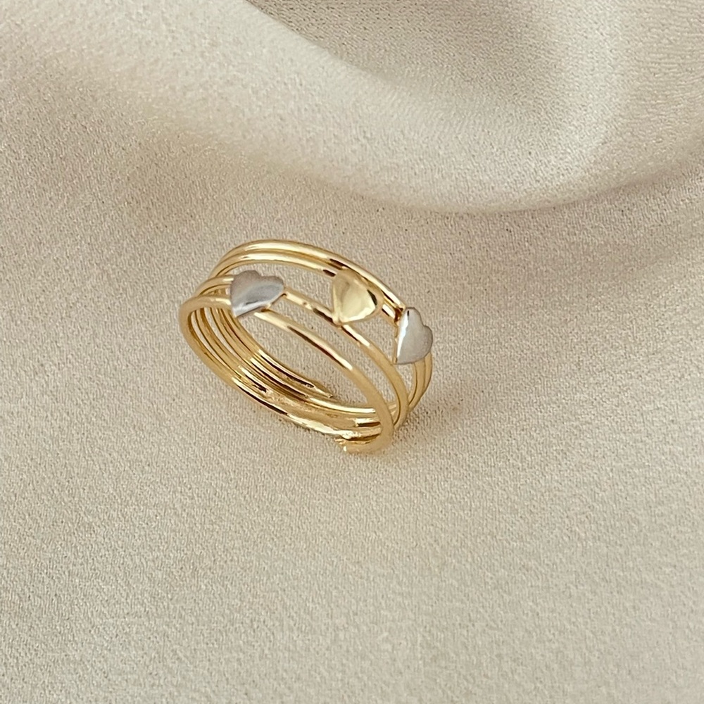 18k Gold Filled Heart Ring - Picture 2 of 2